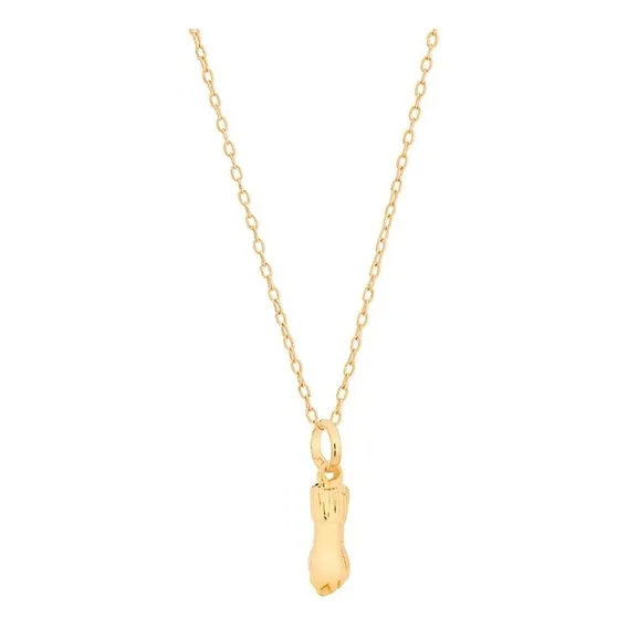 Colar Rommanel Banhado Ouro 18k Pingente Figa 50cm Foto 1
