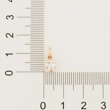 Colar Rommanel Banhado Ouro 18k Solit谩rio Estrela Zirc么nia Foto mini 3