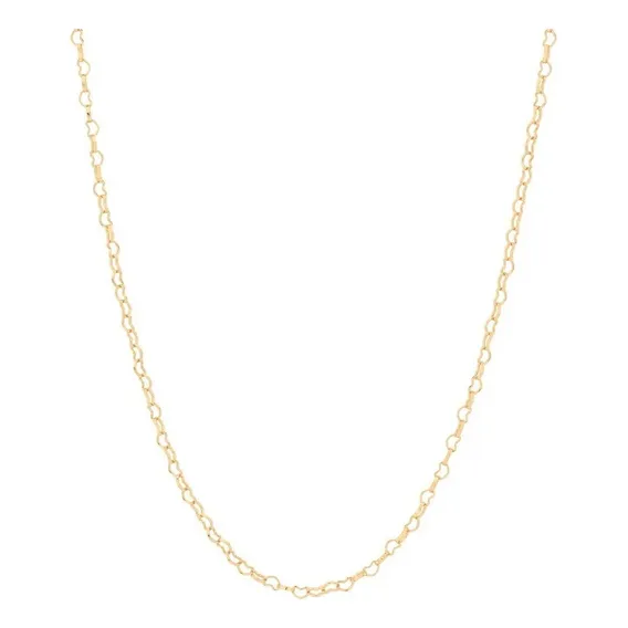Colar Rommanel Fio De Corações Vazados 60cm Banhado Ouro 18k Foto 1