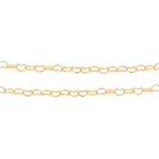 Colar Rommanel Fio De Corações Vazados 60cm Banhado Ouro 18k Foto mini 3