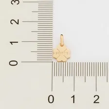 Colar Rommanel Pingente Trevo Sorte 42cm Banhado Ouro 18k Foto mini 3