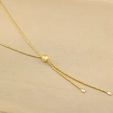 Colar Semijoia Canutilho Esfera Dourado Foto mini  2