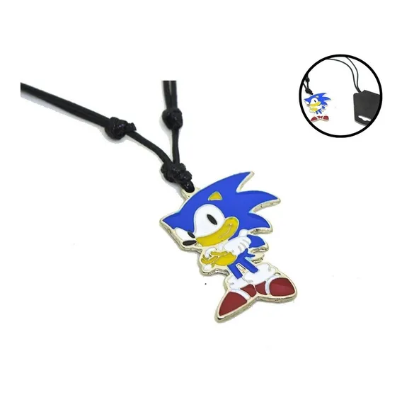 Colar Sonic The Hedgehog Filme Regulável Cor Azul Foto 1