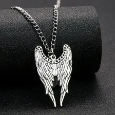 Colar Supernatural Castiel Pentagrama Asas Anjo Sal Grosso Cor Sobrenatural Castiel Casaco Sobretudo Foto mini 4