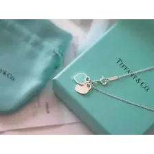 Colar Tiffany Coração Duplo Double Heart Blue Mini Foto mini 2