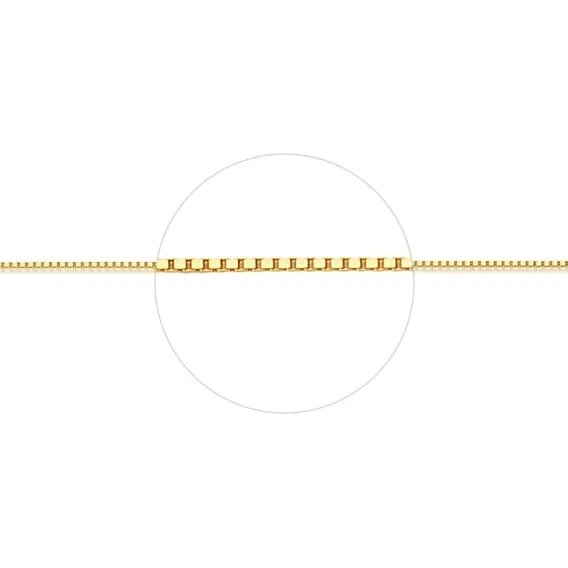 Colar Veneziana Feminina Em Ouro 18k-750 40cm Cor Amarelo Foto 1