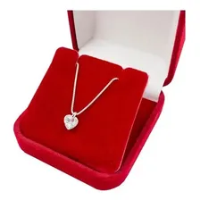 Colar Zirconia Ponto De Luz Coração Prata 925 Cor Prateado Foto mini 3