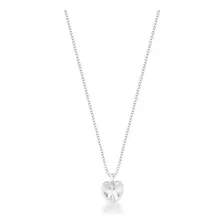 Colar Zirconia Ponto De Luz Coração Prata 925 Cor Prateado Foto mini 1