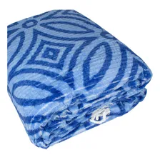 Colcha Casal Chenille Jolitex Canelada Com Franja Isadora Cor Azul Foto mini  2
