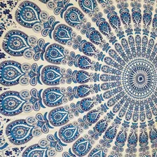 Colcha Casal Indiana Mandala 2,30x2,10 Queen Cor Branco Foto mini  2