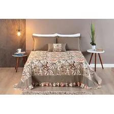 Colcha Casal Queen Kit Cobre Leito 5 Pçs 180 Fios Cor Camafeu Foto mini 2
