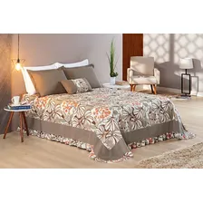 Colcha Casal Queen Kit Cobre Leito 5 Pçs 180 Fios Cor Camafeu Foto mini 1