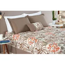 Colcha Casal Queen Kit Cobre Leito 5 Pçs 180 Fios Cor Camafeu Foto mini 4