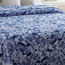 Colcha Chenille Jolitex Valentina Azul Casal 2,20x2,40m Foto mini 3