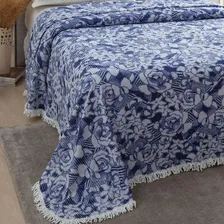 Colcha Chenille Jolitex Valentina Azul Casal 2,20x2,40m Foto mini 4