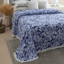 Colcha Chenille Jolitex Valentina Azul Casal 2,20x2,40m Foto mini 1