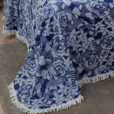 Colcha Chenille Jolitex Valentina Azul Casal 2,20x2,40m Foto mini 2