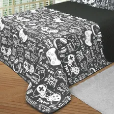 Colcha Cobre Leito Cama Colchão Queen Gamer Jogos 3pç Cor Colcha Cobre Leito Queen Preto Foto mini 4