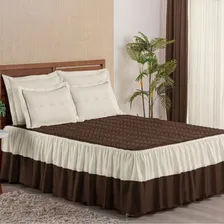Colcha Cobre Leito Casal King + Cortina Cor Tabaco Foto mini 3