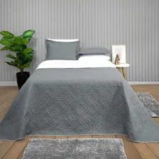 Colcha Cobre Leito Dupla Face Cama Queen Matelado Elegante Cor Cobre Leito Queen Cinza Foto  mini 1