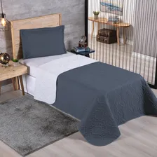 Colcha Cobre Leito Dupla Face Cama Solteiro Matelado Elegant Cor Cobre Leito Solteiro Azul Foto  mini 1