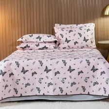 Colcha Cobre Leito Matelado Estampado Casal Padrão 3 Peças Foto mini 2