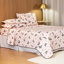 Colcha Cobre Leito Matelado Estampado Casal Padrão 3 Peças Foto mini 1