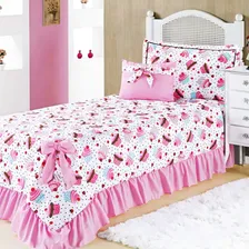 Colcha / Cobre Leito Rosa Cupcake Cama Solteiro Foto  mini 1