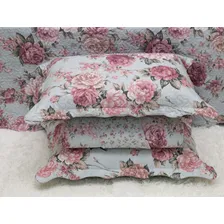 Colcha De Casal Cobre Leito Cocha De Cama Matelado 3 Peças Cor Colcha Dupla Face Peônia Colcha Cobre Leito Estampado Foto mini 2