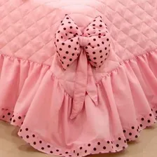 Colcha E Cortina Para Menina Infantil Ursinha 4 Peças Rosa Foto mini 4