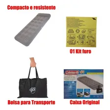 Colchão Ar Inflável Camping Coleman Acampamento Travesseiro Foto mini 4