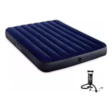 Colchão Inflável Casal Sage Dura Beam Bomba Manual Intex Cor Azul Foto  mini 1