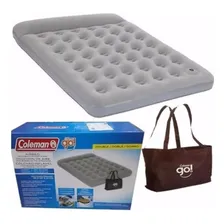 Colchão Inflável Coleman Para Casal Com Inflador Acampamento Foto  mini 1