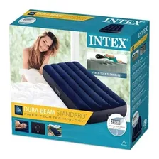 Colchão Inflável De Solteiro Para Camping Com Inflador Intex Foto mini  2