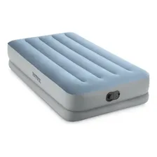 Colchão Inflável Solteiro C/ Bomba Embutida - Intex 64157 Cor Azul Foto  mini 1