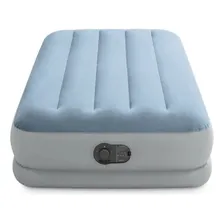 Colchão Inflável Solteiro C/ Bomba Embutida - Intex 64157 Cor Azul Foto mini  2