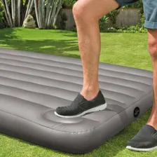 Colchao Inflavel Solteiro Inflador Bomba Embutido Intex Foto mini 4