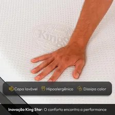 Colchão King Star Hybrid Premium Queen 198x158cm 28cm Cor Branco Foto mini  2