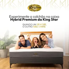 Colchão King Star Hybrid Premium Queen 198x158cm 28cm Cor Branco Foto mini  3