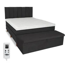 Colchão Magnético Casal Massagem Cromo + Box + Cab + Bauzinh Foto  mini 1