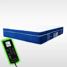 Colchão Magnético D45 King 1,93x2,03 2 Controles Bio Cromo Cor Azul-celeste 127/220v Foto  mini 1