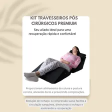 Colchão Pós Cirúrgico Kit Almofadas Pós Operatório Azul Cor Preto Foto mini 4