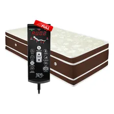 Colchão Magnético Infravermelho Bio Vibro Massagem Solteiro Cor Café com Creme Foto  mini 1