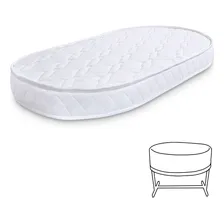 ColchĂŁo Oval MoisĂ©s Oval Berço Infantil BebĂȘ 138x68x10cm BF ColchĂ”es Foto mini 1
