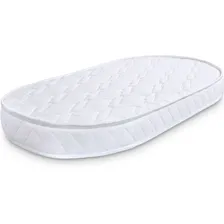 ColchĂŁo Oval MoisĂ©s Oval Berço Infantil BebĂȘ 138x68x10cm BF ColchĂ”es Foto mini 2