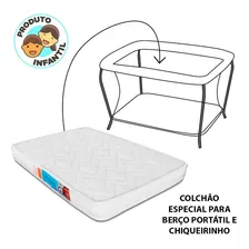 Colchão para Berço Desmontável Chiqueirinho Cercadinho 100x70x10cm Espuma D18 Antialérgico - BF Colchões Foto mini 2