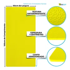 Colchonete Eva Tapete Yoga Academia Fitness Exercícios 10mm Cor Amarelo Foto mini 3