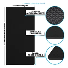 Colchonete Eva Tapete Yoga Academia Fitness Exercícios 10mm Cor Preto Foto mini  3