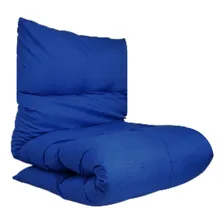 Colchonete Futon Dobrável Sofá Pallet 60x170cm Azul Royal Foto mini 1