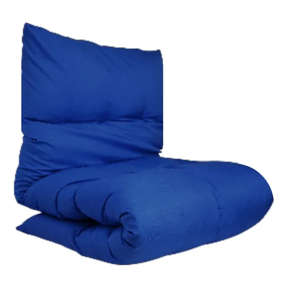 Colchonete Futon Dobrável Sofá Pallet 60x170cm Azul Royal Foto 1